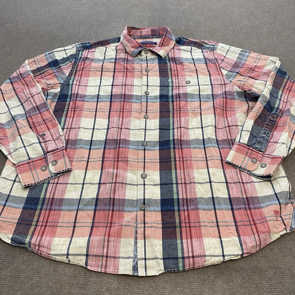Tommy Bahama Shirt Mens Sixe XL Tortola Plaid Casual Button Down Long Sleeve